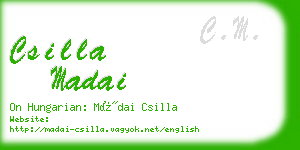 csilla madai business card